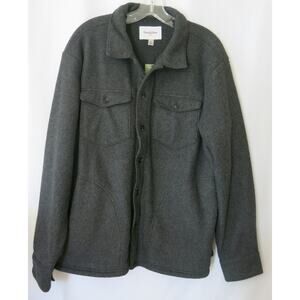 GOODFELLOW *NWT* Shacket Jacket Size L Mens Button Down Shirt Gray Button Casual